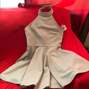 Forever 21 Halter Black and White Pattern Dress